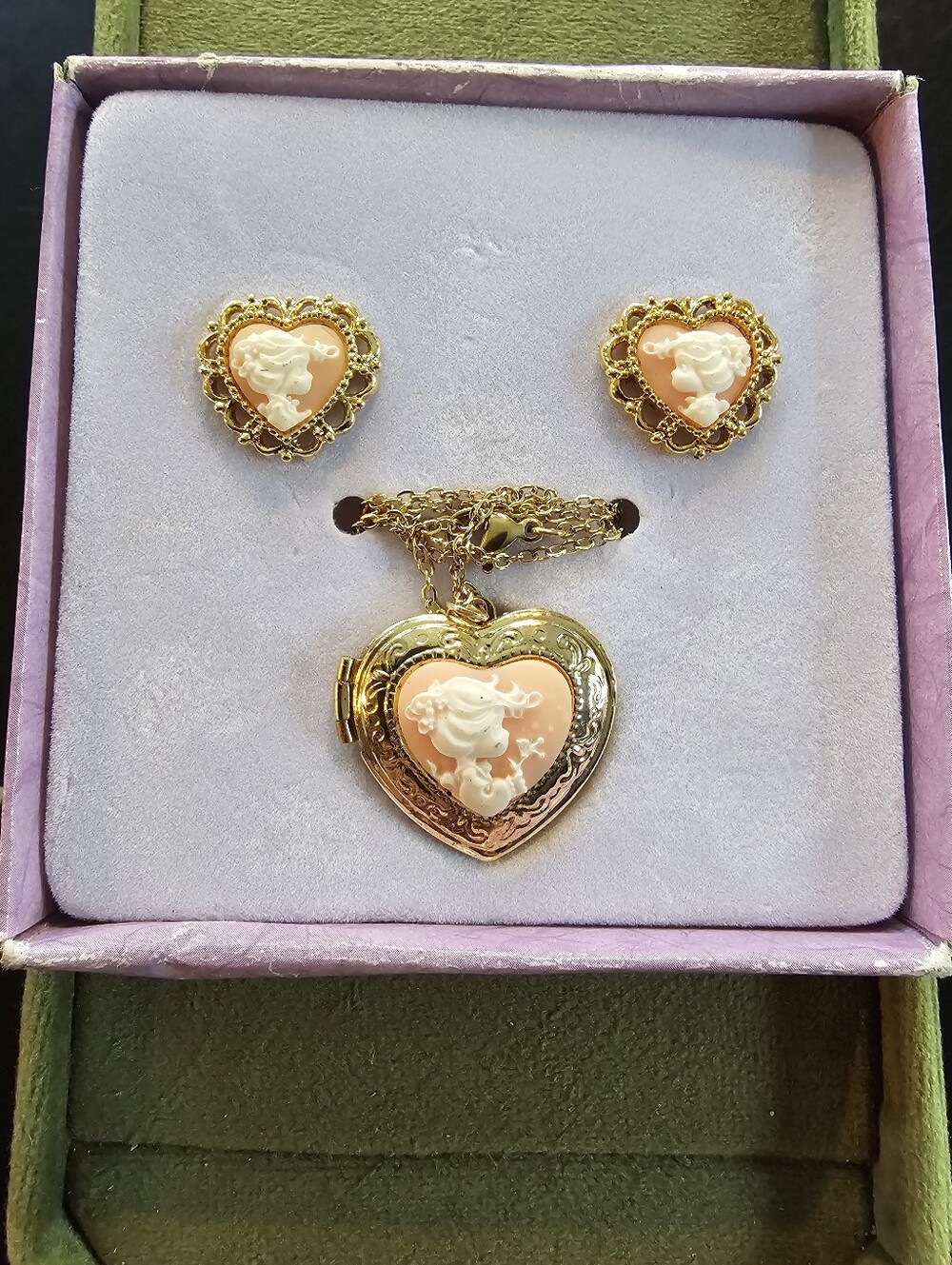 Locket And Earring Set